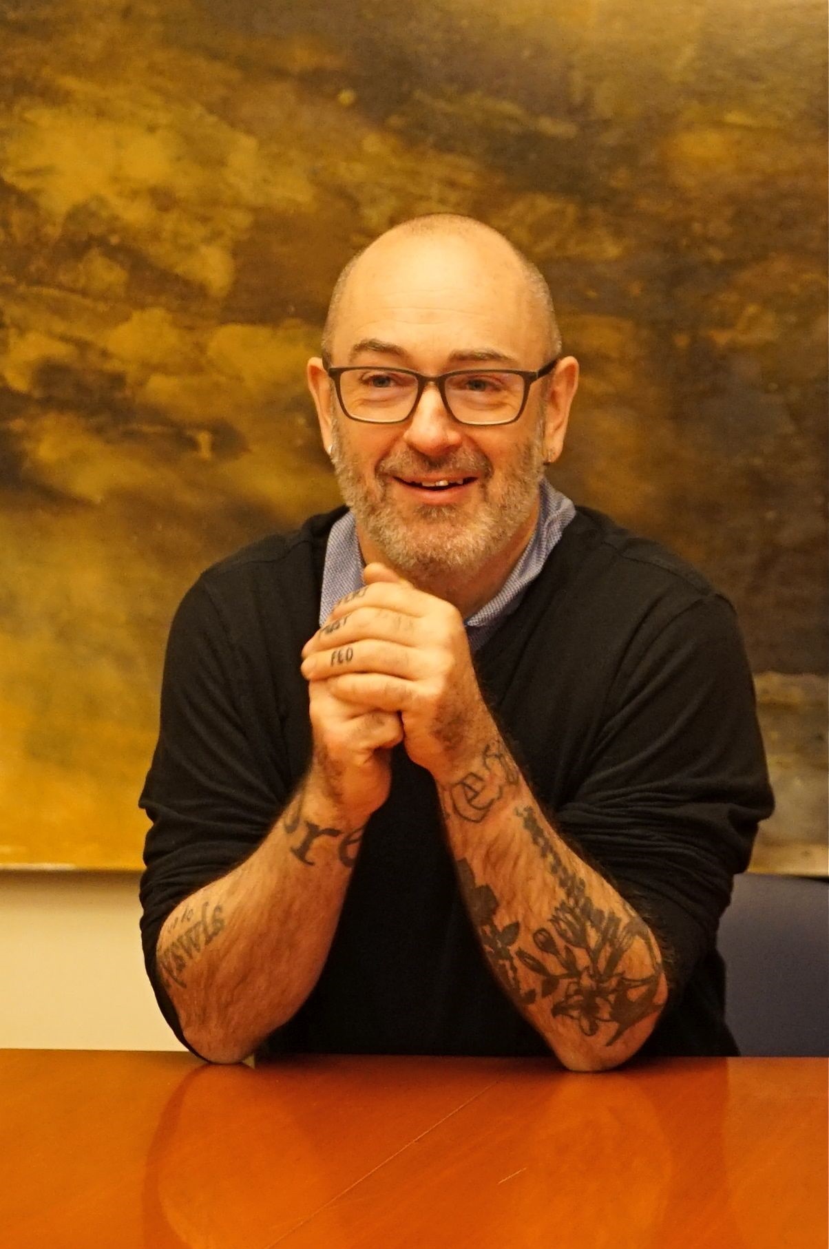 Douglas Gordon durante l'incontro con la stampa 