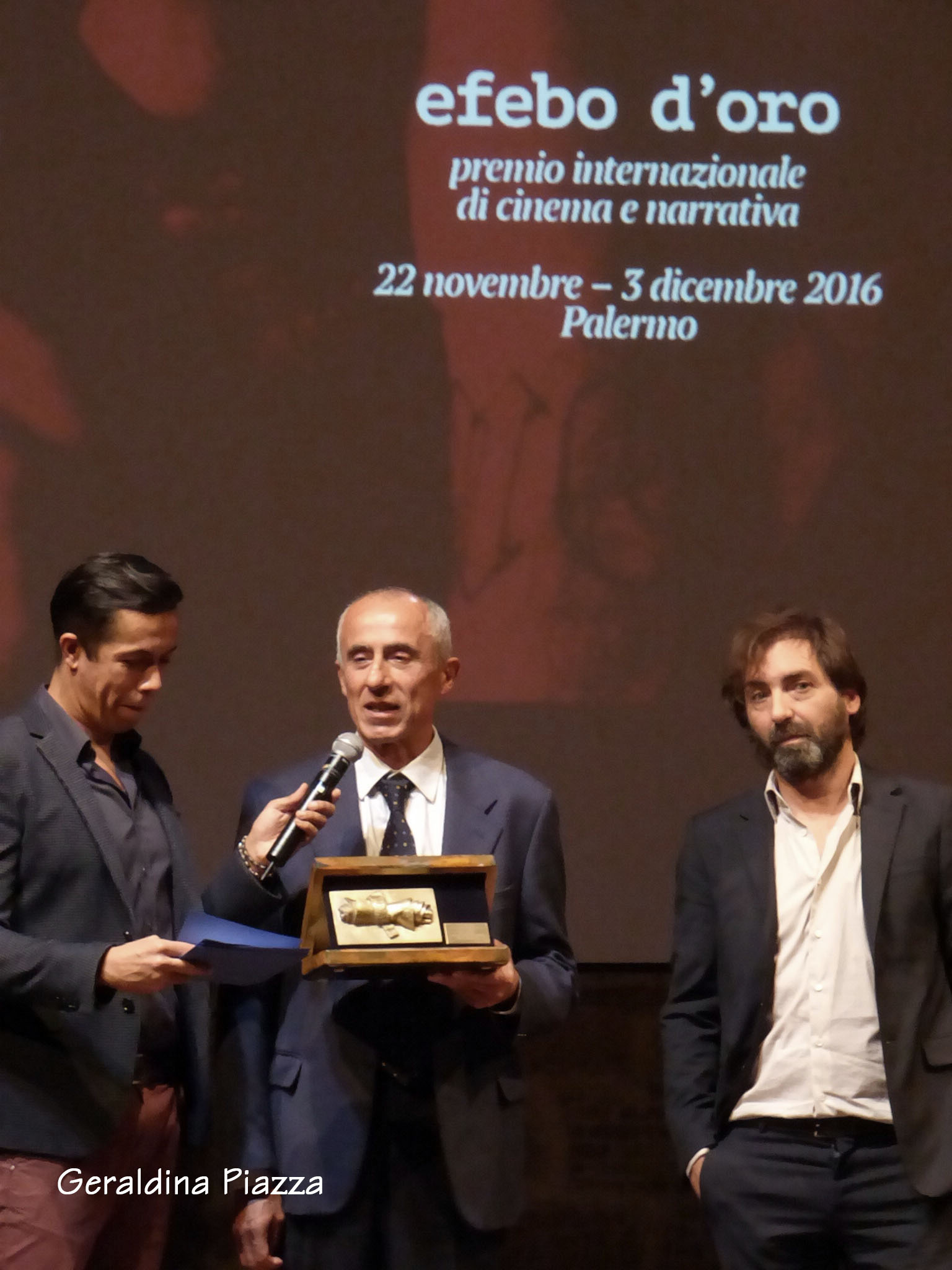 Livio Beshir con Giuseppe Ferrandino e Stefano Mordini