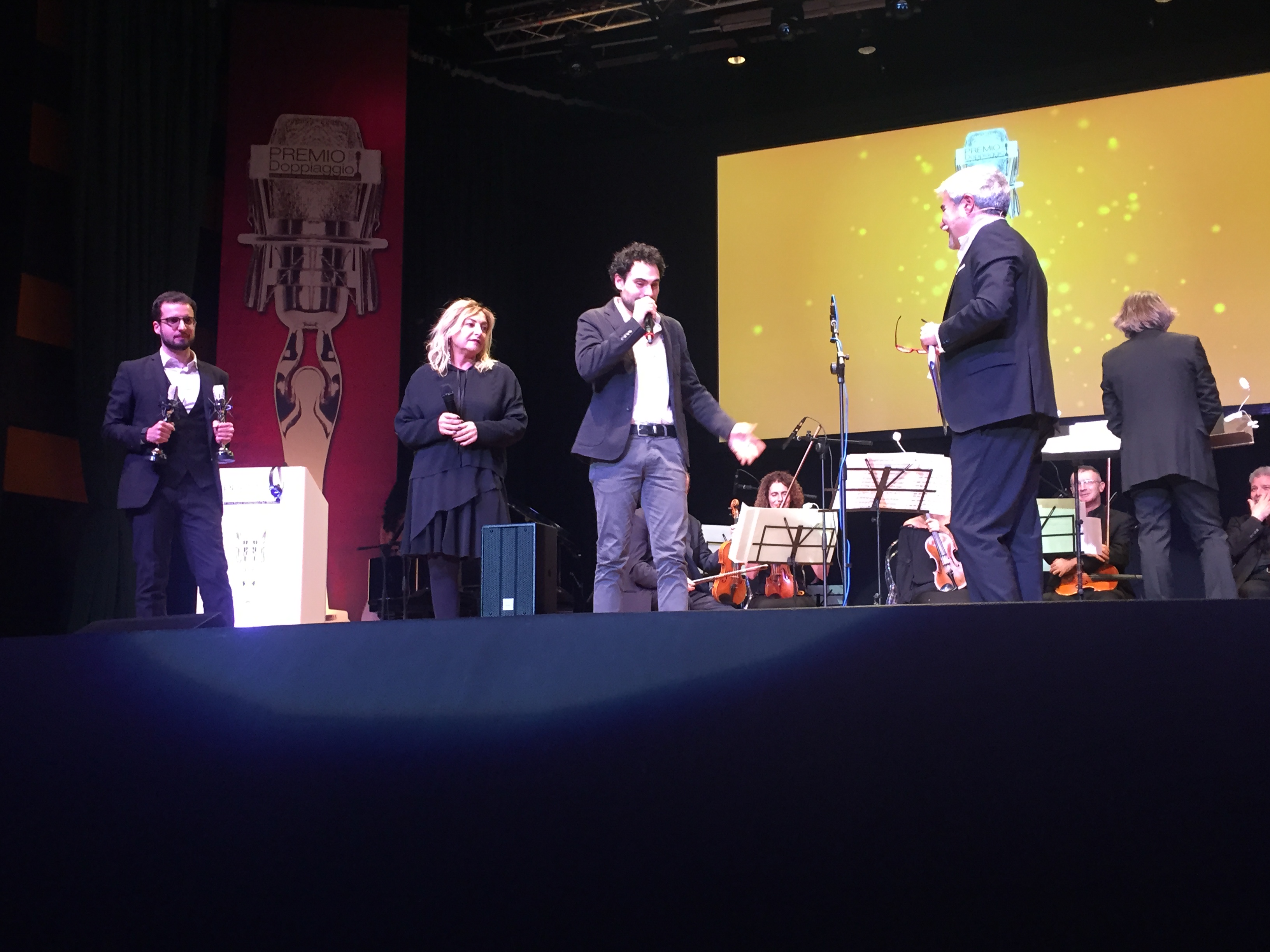Raffaele Carpentieri e Paola Majano con Pino Insegno