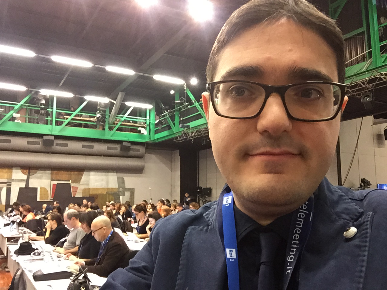 Veduta dei giornalisti in Sala Stampa