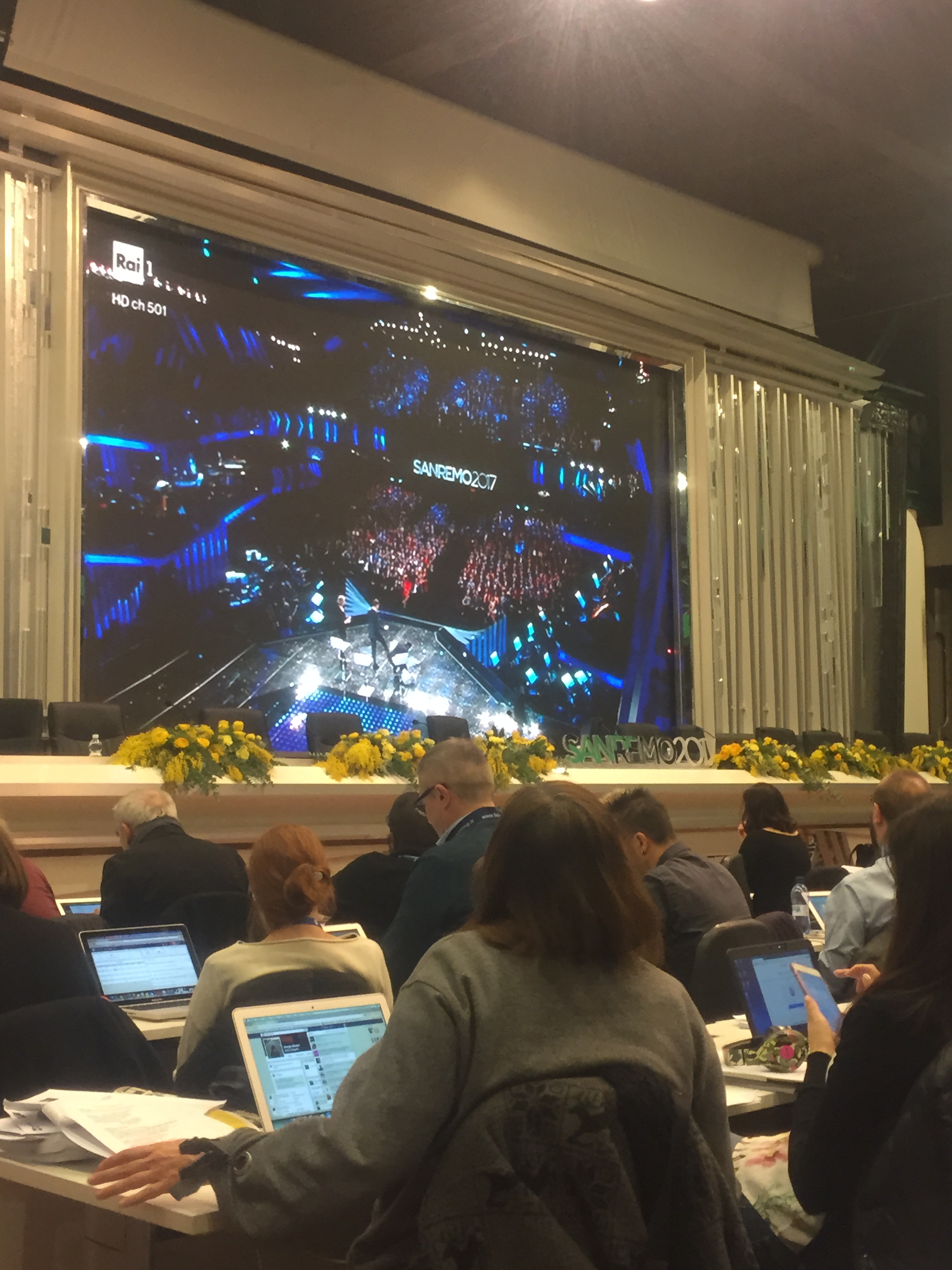 Momento del festival visto dalla Sala Stampa