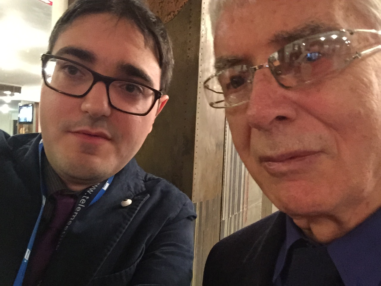 Col Maestro Don Backy alla Sala Stampa del Teatro Ariston