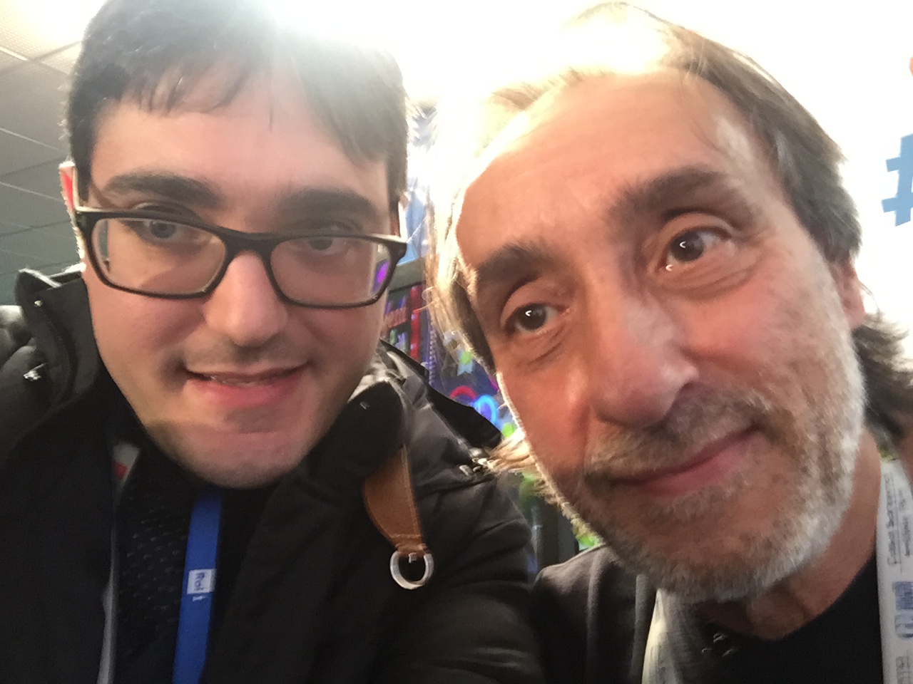 Col Maestro Fausto Mesolella degli Avion Travel dopo la diretta di "W Sanremo con Red". Un ricordo indelebile.