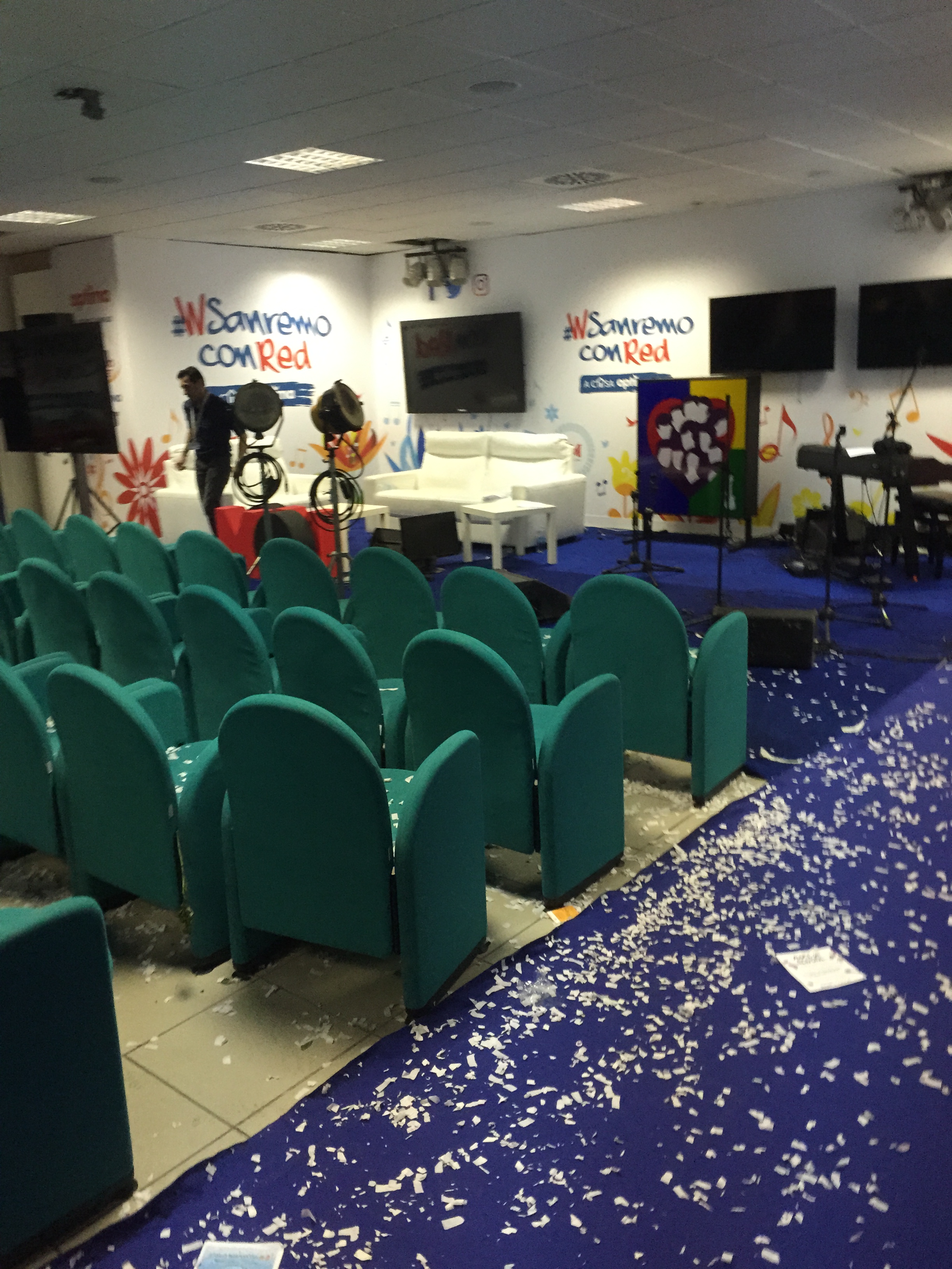 La sala del Palafiori di "W Sanremo con Red"