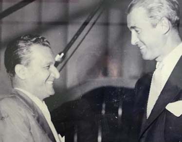 Gualtiero De Angelis incontra James Stewart, di cui è stato per anni la voce italiana