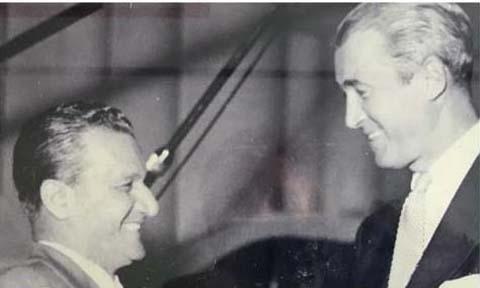 Gualtiero De Angelis incontra James Stewart, di cui è stato per anni la voce italiana