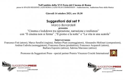 "Suggestioni dal set 9 - Cinema e lockdown tra ispirazione, narrazione e resilienza"