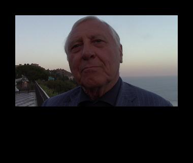 Peter Greenaway durante l'intervista al Taormina Film Fest 2019