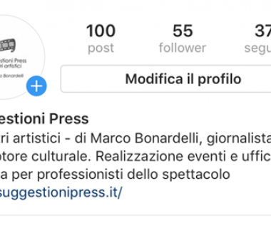 Il profilo Instagram di "Suggestioni Press"