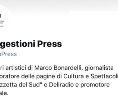 Il profilo Twitter di "Suggestioni Press"