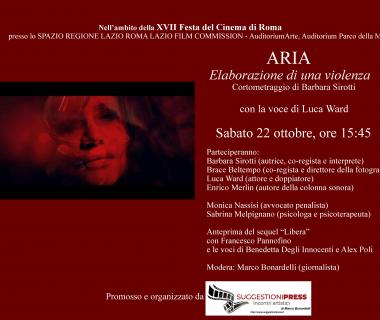 Locandina "Aria - Elaborazione di una violenza" - Festa del Cinema di Roma 2022